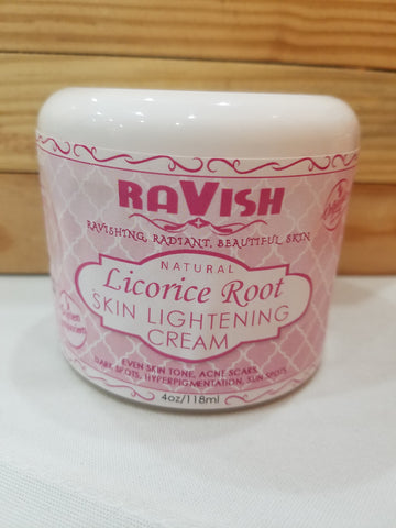 Licorice root skin lightening cream